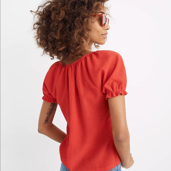 Madewell Texture & Thread Peasant Top size M - Picture 15 of 16